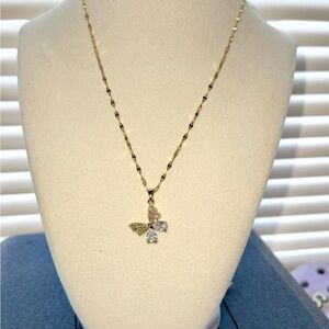 Elegant Gold Butterfly Pendant Necklace